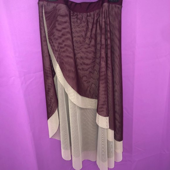 Adult Emballe Two-Tone Mesh Lyrical Skirt - Picture 1 of 1
